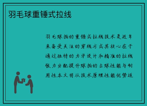羽毛球重锤式拉线